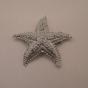 Starfish Silver Tone  Brooch